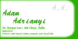 adam adrianyi business card